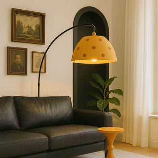 Playful Arc Floor Lamp-Neutral Decor