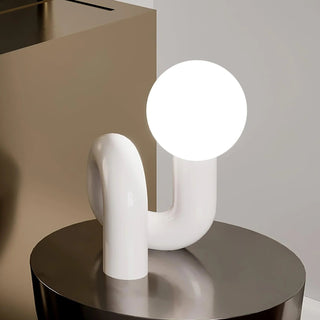 Soreeon Lampe de Table Forme N Ludique Tout Blanc