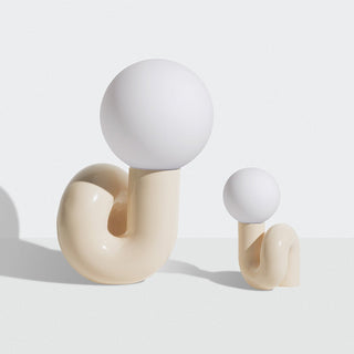 Soreeon Lampe de Table Forme N Ludique Tout Blanc