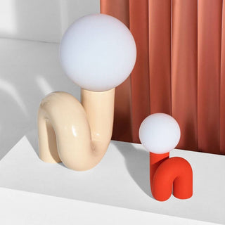 Soreeon Lampe de Table Forme N Ludique Tout Blanc
