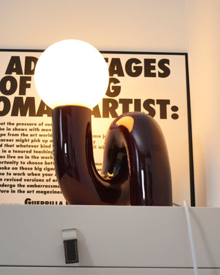 Soreeon Lampe de Table Forme N Ludique Tout Blanc