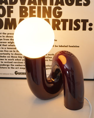 Soreeon Lampe de Table Forme N Ludique Tout Blanc