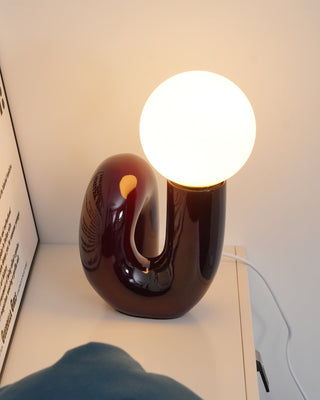 Soreeon Lampe de Table Forme N Ludique Tout Blanc