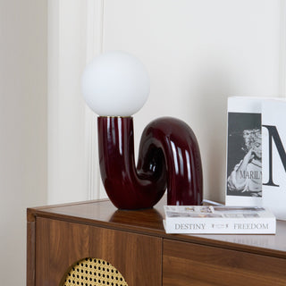 Soreeon Lampe de Table Forme N Ludique Tout Blanc