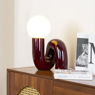Soreeon Lampe de Table Forme N Ludique Tout Blanc