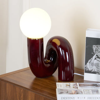 Soreeon Lampe de Table Forme N Ludique Tout Blanc