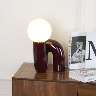Soreeon Lampe de Table Forme N Ludique Tout Blanc