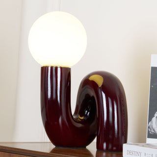 Soreeon Lampe de Table Forme N Ludique Tout Blanc