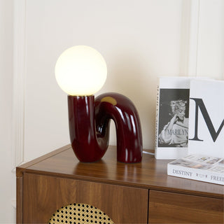 Soreeon Lampe de Table Forme N Ludique Tout Blanc