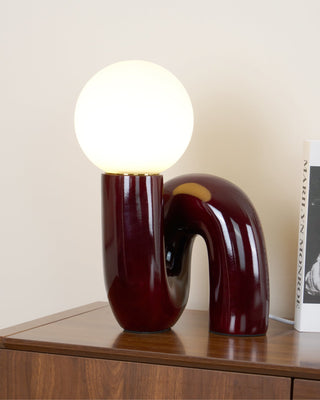 Soreeon Lampe de Table Forme N Ludique Tout Blanc