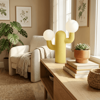 Playline Cactus Table Lamp-Neutral Decor