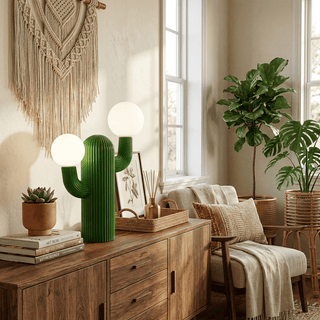 Playline Cactus Table Lamp-Neutral Decor
