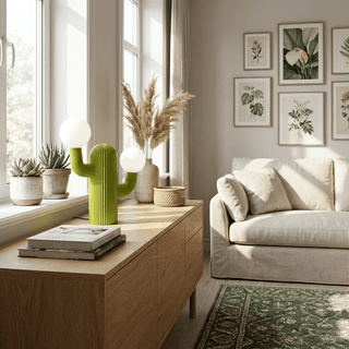Playline Cactus Table Lamp-Neutral Decor