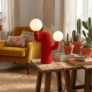 Playline Cactus Table Lamp-Neutral Decor