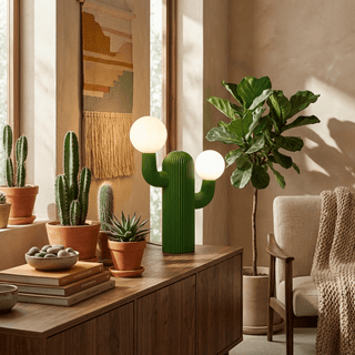 Playline Cactus Table Lamp-Neutral Decor