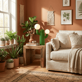 Playline Cactus Table Lamp-Neutral Decor