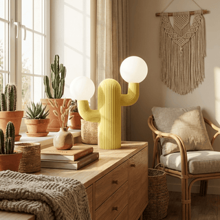 Playline Cactus Table Lamp-Neutral Decor