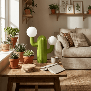 Playline Cactus Table Lamp-Neutral Decor