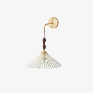 Eurlaeel Applique Murale Plissée en Bois Premium