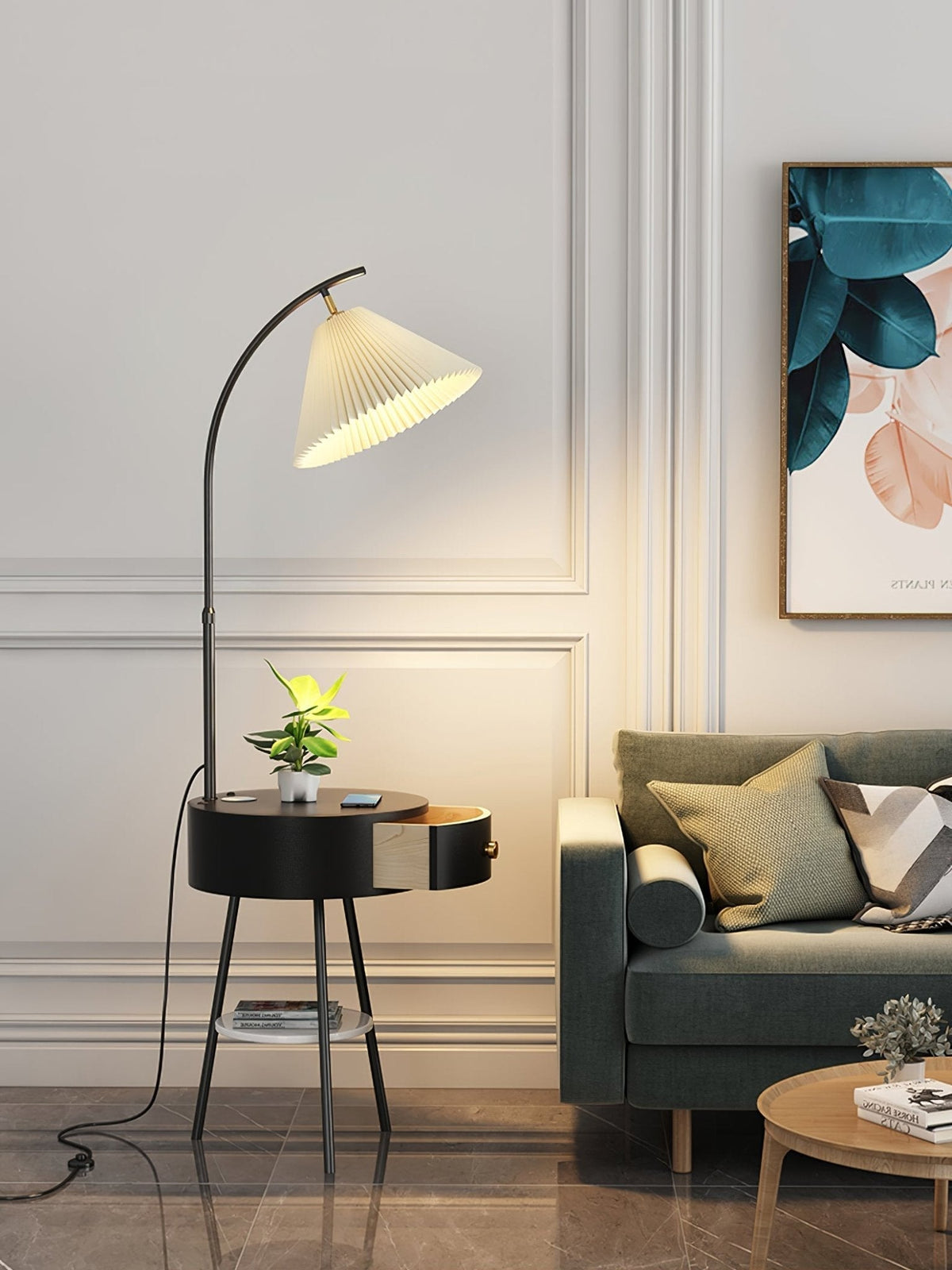 Arcora Plissée Arc Lampadaire