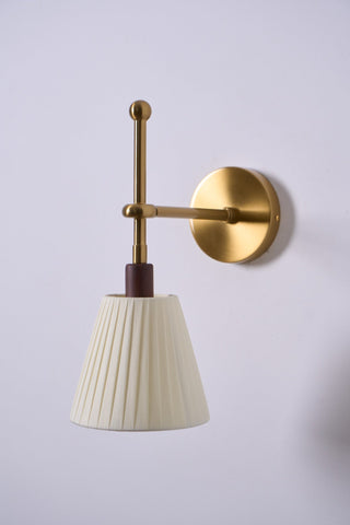 Lustra Lampe Murale en Tissu Plissé Laiton