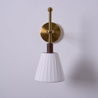 Lustra Lampe Murale en Tissu Plissé Laiton