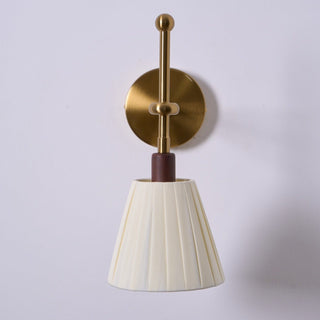 Lustra Lampe Murale en Tissu Plissé Laiton