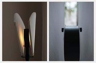 Pleated Fan Floor Lamp-Neutral Decor