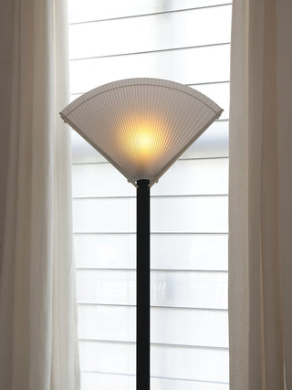 Pleated Fan Floor Lamp-Neutral Decor