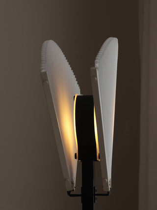 Pleated Fan Floor Lamp-Neutral Decor