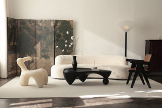 Pleated Fan Floor Lamp-Neutral Decor