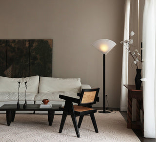 Pleated Fan Floor Lamp-Neutral Decor