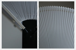 Pleated Fan Floor Lamp-Neutral Decor