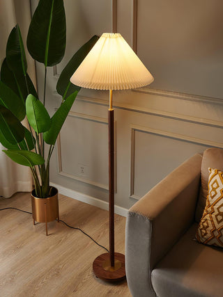 Syleina Lampadaire en Bois Massif Minimaliste