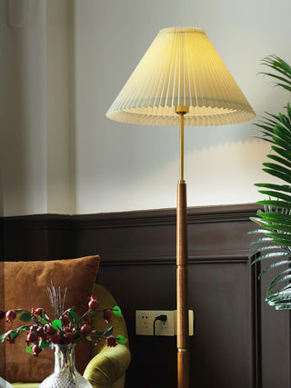 Syleina Lampadaire en Bois Massif Minimaliste