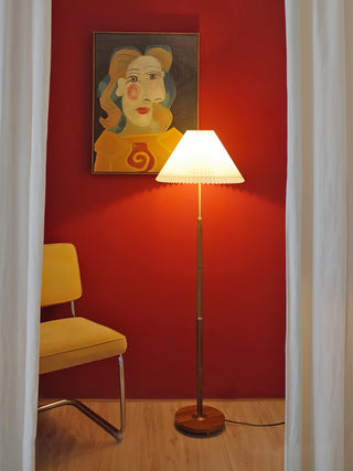 Syleina Lampadaire en Bois Massif Minimaliste