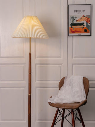Syleina Lampadaire en Bois Massif Minimaliste