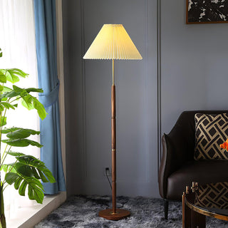 Syleina Lampadaire en Bois Massif Minimaliste