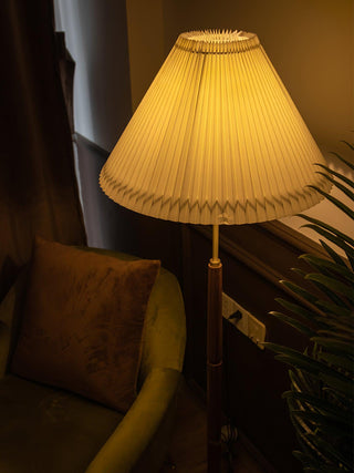 Syleina Lampadaire en Bois Massif Minimaliste