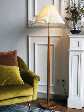 Syleina Lampadaire en Bois Massif Minimaliste