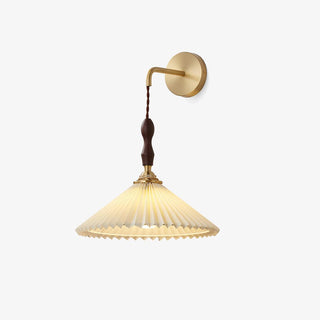 Eurlaeel Applique Murale Plissée en Bois Premium