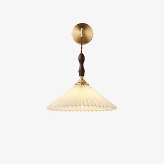 Eurlaeel Applique Murale Plissée en Bois Premium