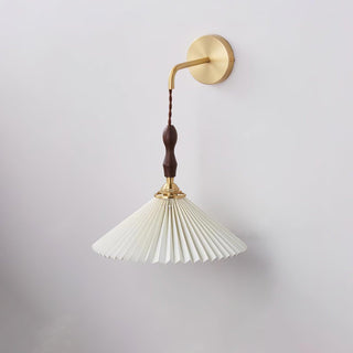 Eurlaeel Applique Murale Plissée en Bois Premium