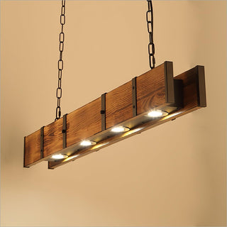 Lustra Lustre Pleva Bois Naturel Linéaire