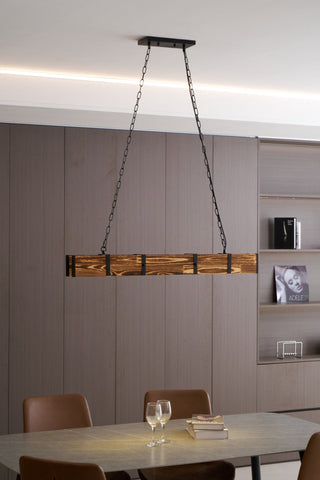 Lustra Lustre Pleva Bois Naturel Linéaire