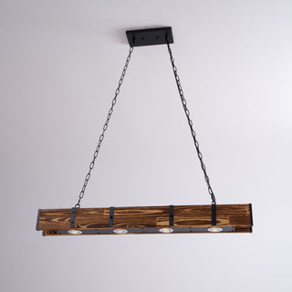 Lustra Lustre Pleva Bois Naturel Linéaire