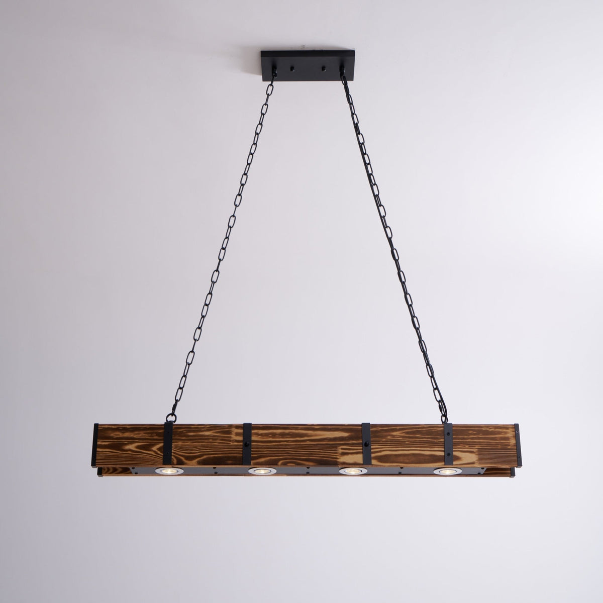 Calelise Lustre Pleva Bois Naturel Linéaire