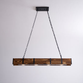 Lustra Lustre Pleva Bois Naturel Linéaire