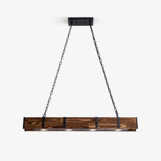 Lustra Lustre Pleva Bois Naturel Linéaire
