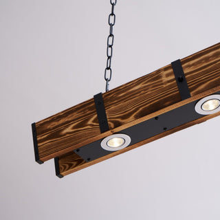 Lustra Lustre Pleva Bois Naturel Linéaire
